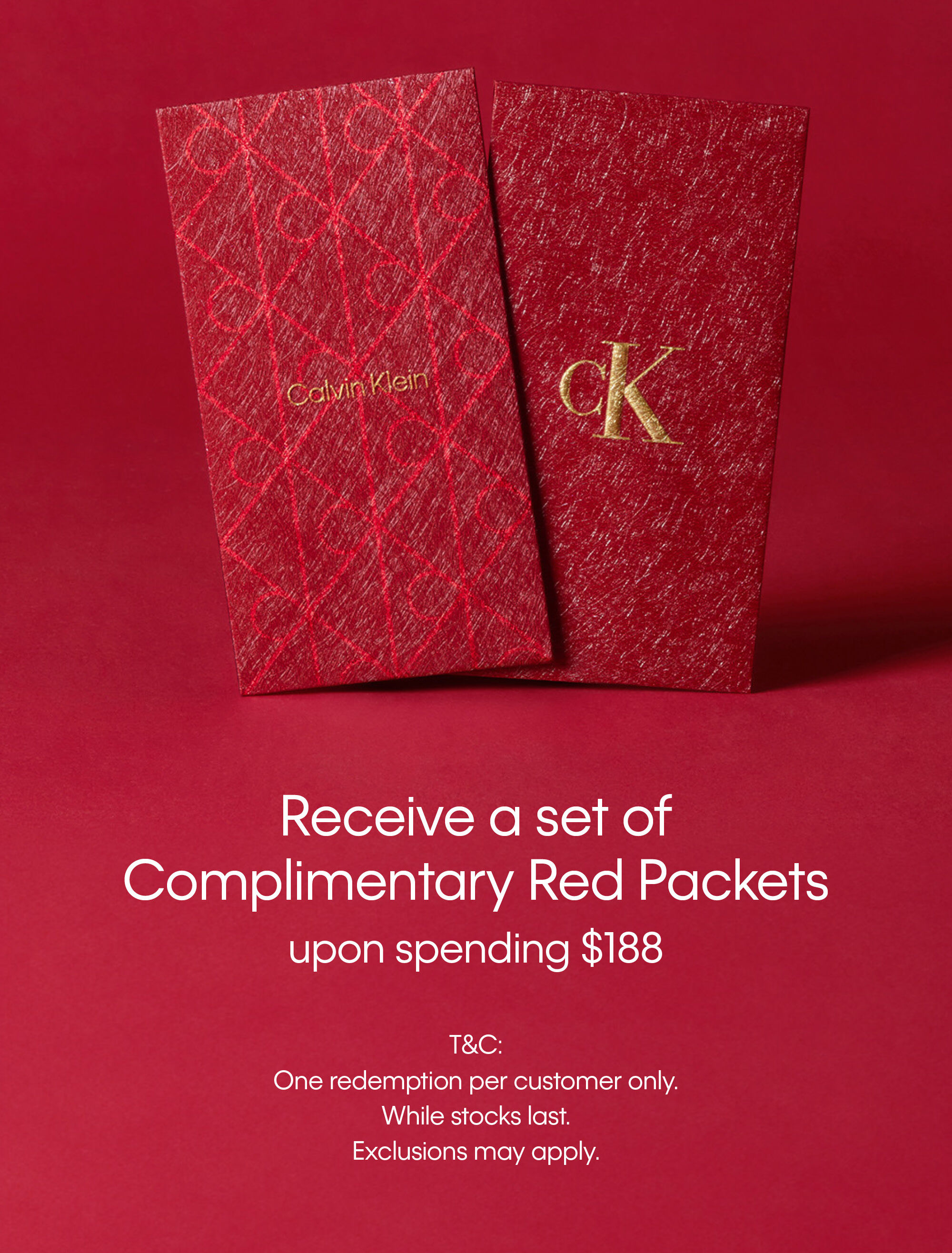 Calvin Klein Complimentary Red Packets